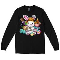 Black Easter Day Camper  Happy Easter Day Long Sleeve Tee - CowGirlArtShop