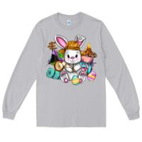 Moon Dust Easter Day Camper  Happy Easter Day Long Sleeve Tee - CowGirlArtShop