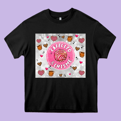 Cafecito Y Chisme Heavy Core Tee Designed By Artiststas