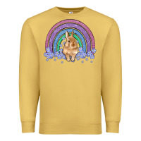 Antique Gold bunny rainbow Premium Sweatshirt - Artiststas