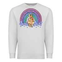 Dove Grey bunny rainbow Premium Sweatshirt - Artiststas