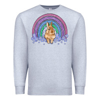 Heather Grey bunny rainbow Premium Sweatshirt - Artiststas