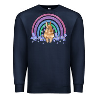 Navy bunny rainbow Premium Sweatshirt - Artiststas