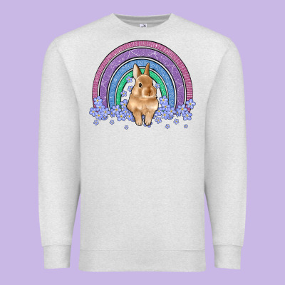 Bunny Rainbow Premium Sweatshirt Designed By Artiststas