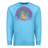 Ocean Blue bunny rainbow Premium Sweatshirt - Artiststas