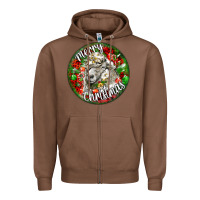 Chestnut christmas lincoln sheep Zipper Hoodie - LillyAllenDesigns