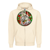 Sandshell christmas lincoln sheep Zipper Hoodie - LillyAllenDesigns