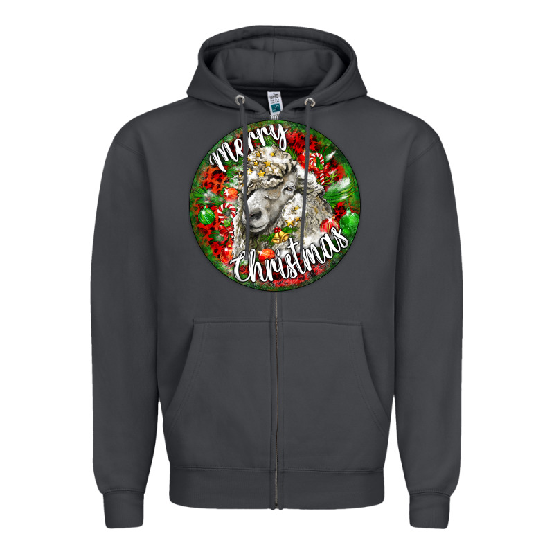 Christmas Lincoln Sheep Zipper Hoodie by LillyAllenDesigns | Teevron