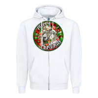 White christmas lincoln sheep Zipper Hoodie - LillyAllenDesigns