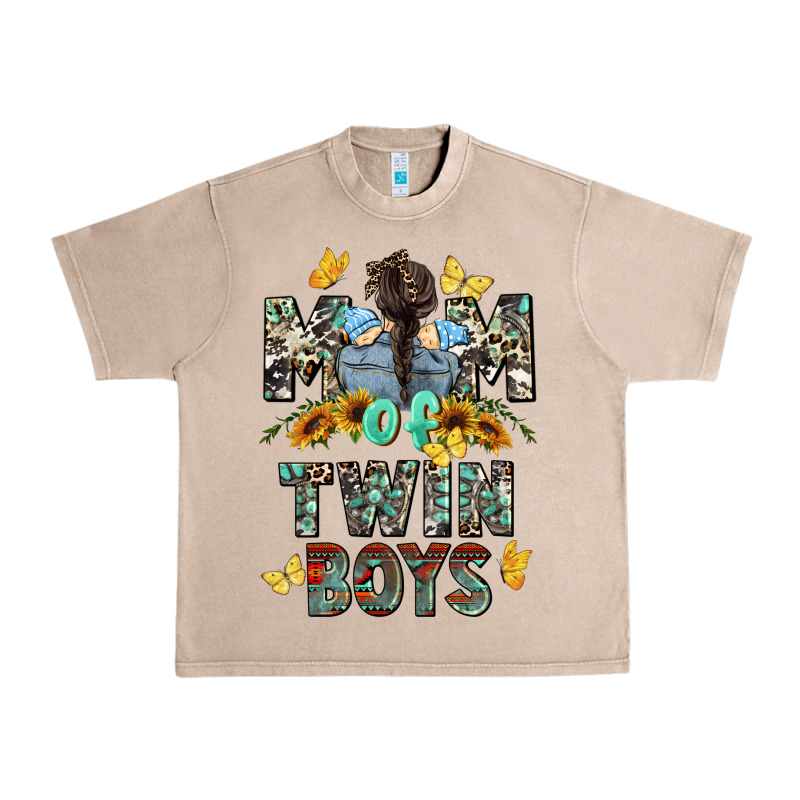 Mom Of Twin Boys Mother's Day Urban Heavy Tee by CowGirlArtShop | Teevron