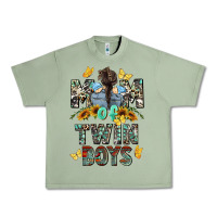 Oil Green mom of twin boys mother's day Urban Heavy Tee - CowGirlArtShop