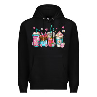 Black easter longhaired cow coffee cups Premium Hoodie - Jasminsmagicworld