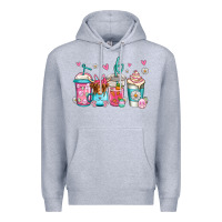 Heather Grey easter longhaired cow coffee cups Premium Hoodie - Jasminsmagicworld