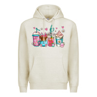 Oatmeal Heather easter longhaired cow coffee cups Premium Hoodie - Jasminsmagicworld