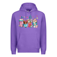Purple easter longhaired cow coffee cups Premium Hoodie - Jasminsmagicworld