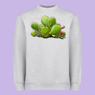 Desert Prickly Pear Cactus Heavyweight Sweatshirt Designed By Lillyallendesigns