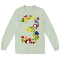 Matcha Number 3 Fruit 3rd birthday party fruit themed gift Idea Long Sleeve Tee - minhPixels