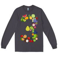 Smoke Number 3 Fruit 3rd birthday party fruit themed gift Idea Long Sleeve Tee - minhPixels