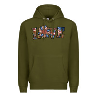 Army Green love american sunflower Premium Hoodie - BundleAndBundleShop