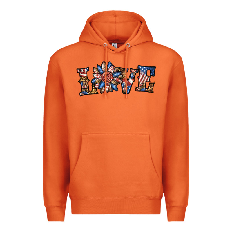 Love American Sunflower Premium Hoodie by BundleAndBundleShop | Teevron