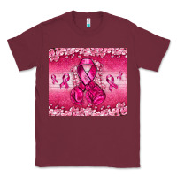 Burgundy Breast Cancer with boxing gloves Classic Tee - NancyCooperArtShop