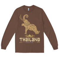 Chestnut Thai Flag Vacation Bangkok Travel Thailand Long Sleeve Tee - minhPixels