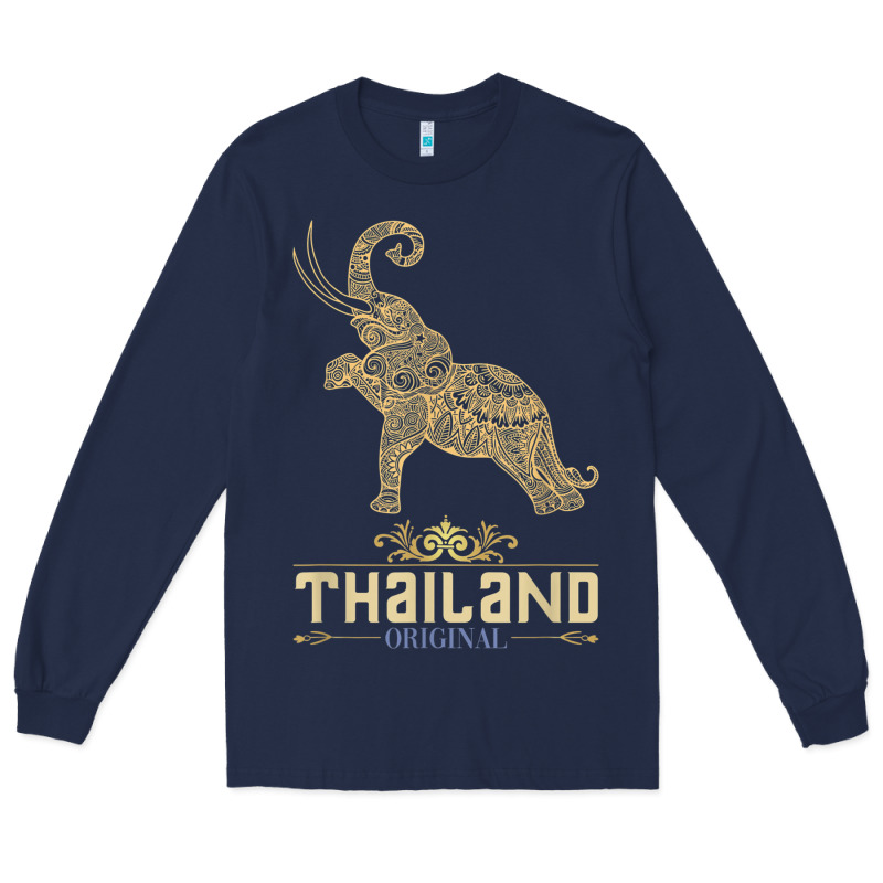 Thai Flag Vacation Bangkok Travel Thailand Long Sleeve Tee by minhPixels | Teevron