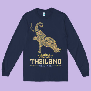 Thai Flag Vacation Bangkok Travel Thailand Long Sleeve Tee Designed By Minhpixels