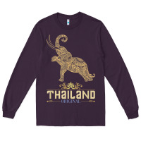 Plum Thai Flag Vacation Bangkok Travel Thailand Long Sleeve Tee - minhPixels