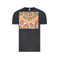 Hippie Rainbow And Daisy Vintage Tee | Teevron