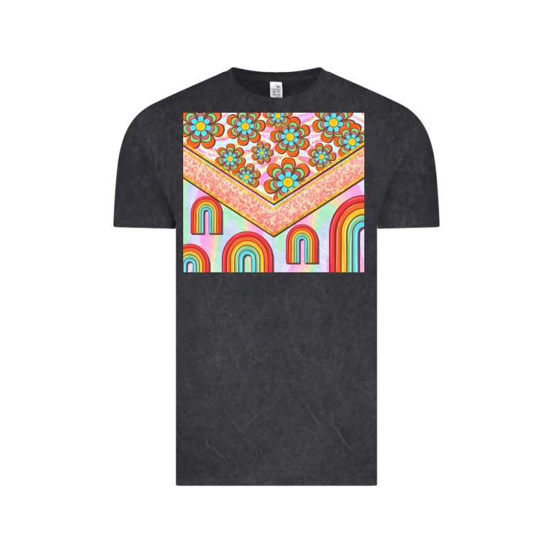 Hippie Rainbow And Daisy Vintage Tee by TumblerDesignByShophia | Teevron