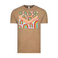 Vintage Coffee hippie rainbow and daisy Vintage Tee - TumblerDesignByShophia