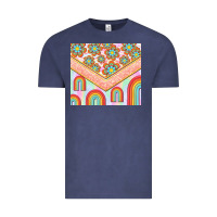Vintage Denim hippie rainbow and daisy Vintage Tee - TumblerDesignByShophia
