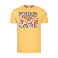 Vintage Mustard hippie rainbow and daisy Vintage Tee - TumblerDesignByShophia