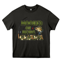 Asphalt fish lures hooked on being grandpa Heavy Core Tee - Artiststas