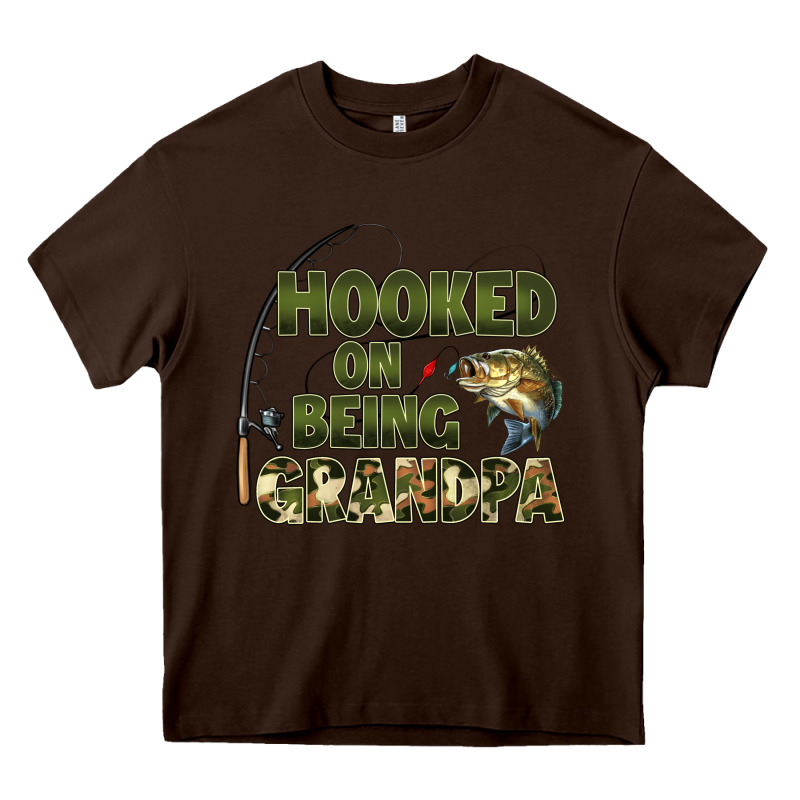 Fish Lures Hooked On Being Grandpa Heavy Core Tee by Artiststas | Teevron