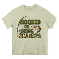 Mossy fish lures hooked on being grandpa Heavy Core Tee - Artiststas