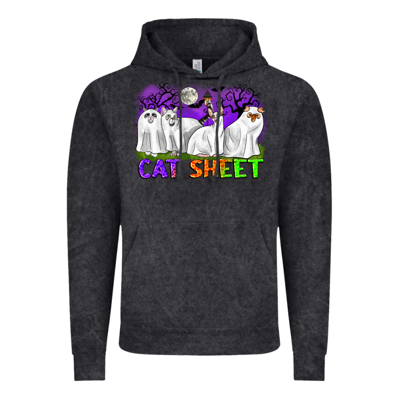Cat Sheet Ghost Cats Halloween Vintage Hoodie by CowGirlArtShop | Teevron