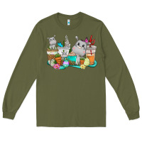 Easter Hippopotamus Coffee Cups Easter Day Long Sleeve Tee | Teevron