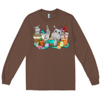 Chestnut Easter Hippopotamus coffee cups Easter Day Long Sleeve Tee - CowGirlArtShop