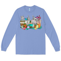 Colony Blue Easter Hippopotamus coffee cups Easter Day Long Sleeve Tee - CowGirlArtShop