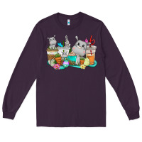 Plum Easter Hippopotamus coffee cups Easter Day Long Sleeve Tee - CowGirlArtShop