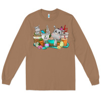 Toasted Coconut Easter Hippopotamus coffee cups Easter Day Long Sleeve Tee - CowGirlArtShop