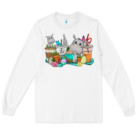 White Easter Hippopotamus coffee cups Easter Day Long Sleeve Tee - CowGirlArtShop