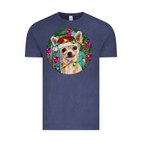 Vintage Denim Christmas Chihuahua Vintage Tee - RanaPortraitStore