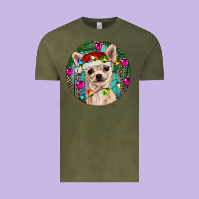 Christmas Chihuahua Vintage Tee Designed By Ranaportraitstore