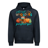 Navy just a girl who loves pumpkin spice Urban Hoodie - AdoDesignShop