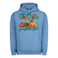 Pigment Pebble Blue just a girl who loves pumpkin spice Urban Hoodie - AdoDesignShop