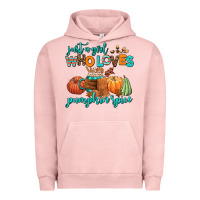 Pigment Salmon just a girl who loves pumpkin spice Urban Hoodie - AdoDesignShop
