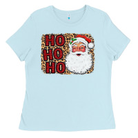 Baby Blue Ho Ho Ho Santa Ladies Tee - Bettercallsaul